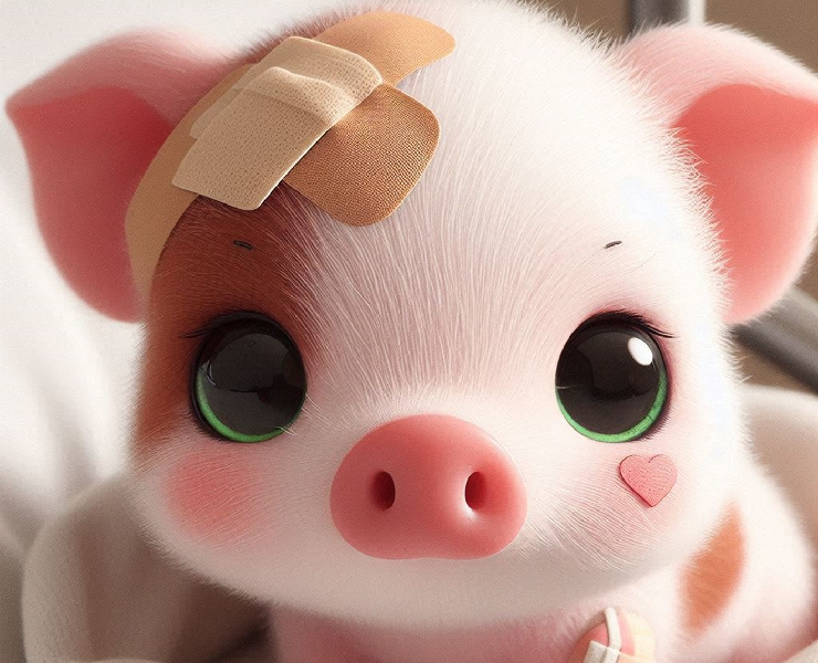 仔豬耳朵怎麼壞死了??