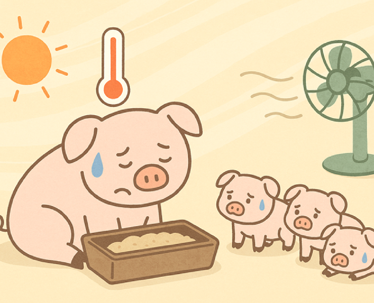 夏季母豬退料、仔豬變小？養豬場必學解法！