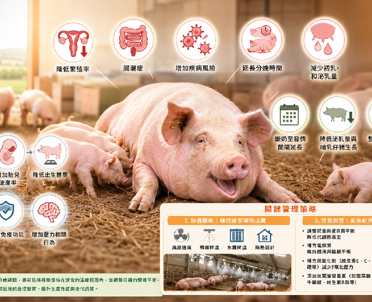 母豬熱緊迫：對母豬及其後代表現的潛在影響